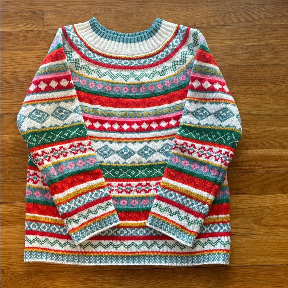 Vibrant Multicolor Women's Crew Neck Sweater